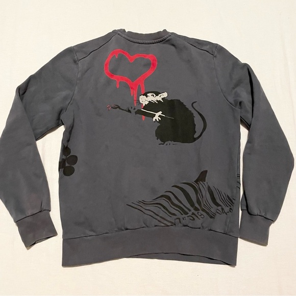 Brandalised Eleven Paris Banksy Grey Sweatshirt Small - Picture 10 of 16